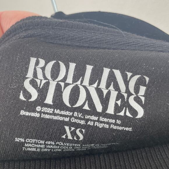 NWOT The Rolling Stones Black Spiked Tongue Sweatshirt | XS - Picture 3 of 3